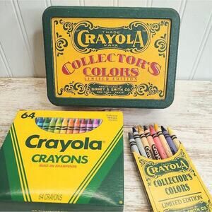1990 Crayola Crayon Collector’s Colors Tin – Limited Edition ~